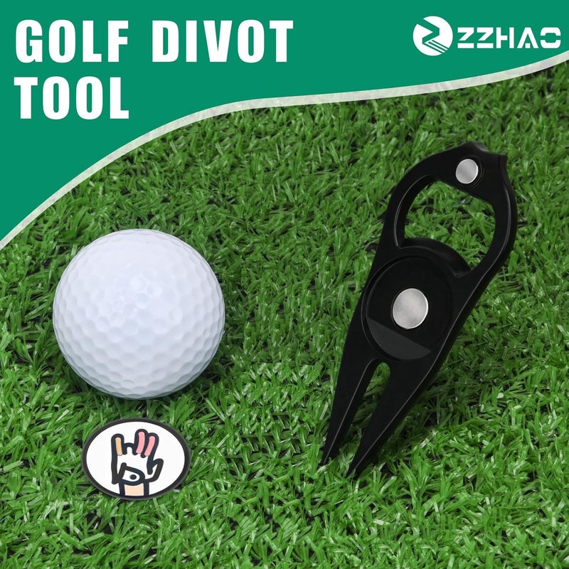 ZZHAO Golf Divot Tool and Golf Ball Marker, Divot Repair Tool，Golf Accessories for Men, Funny Gifts for Men, Tools for Men - Image 2